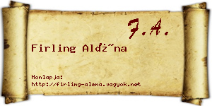 Firling Aléna névjegykártya